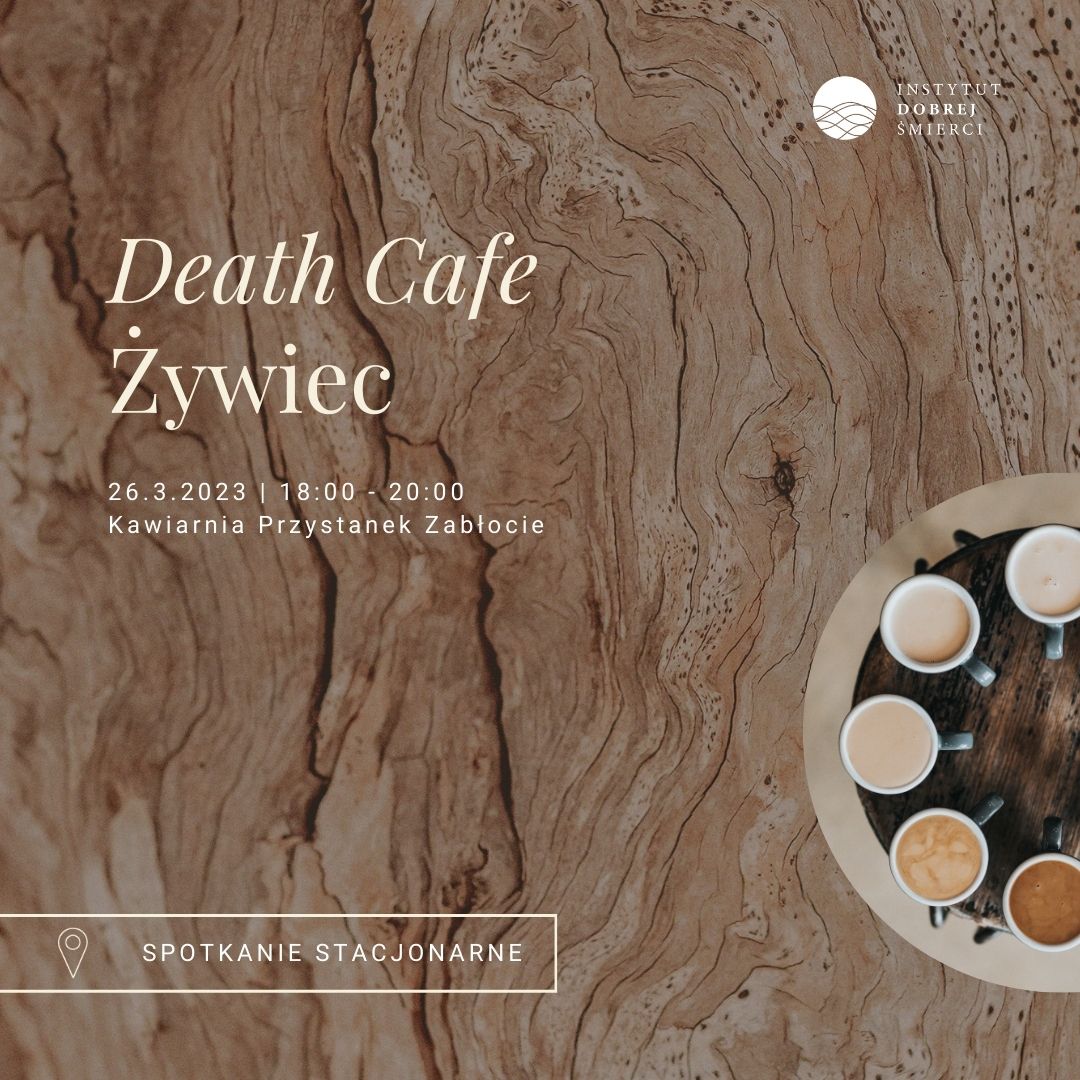Grafika przedstawia krąg z filiżanek kawy.
