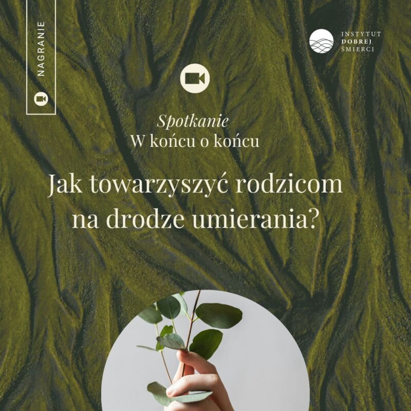 Grafika przedstawia dłoń trzymającą gałązkę z liśćmi.