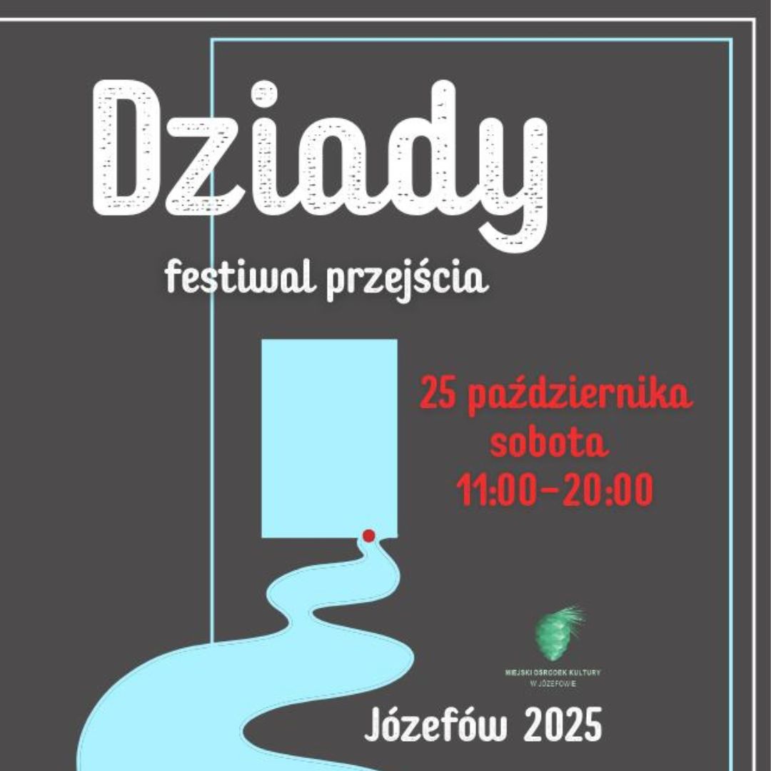 Rysunek rzeki z napisem Dziady