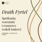 Napisy na beżowym tle z kolorowymi liniami