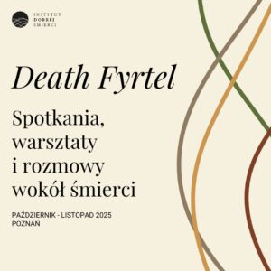 Napisy na beżowym tle z kolorowymi liniami