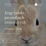 brązowy pyszczek królika i białe napisy