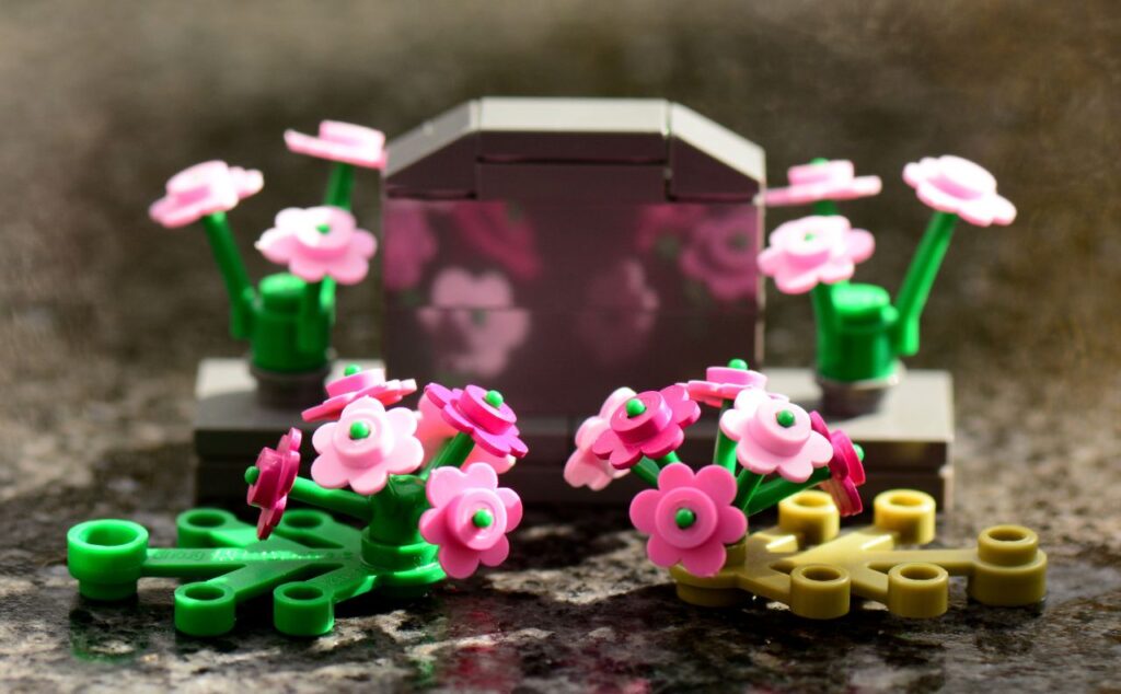 klocki lego - kwiaty