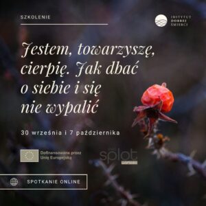 owoc dzikiej róży i białe napisy