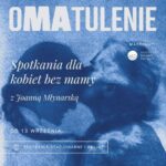 postać dwóch kobiet na niebieskim tle z napisami